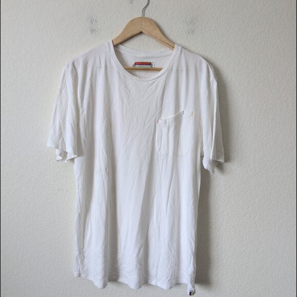 SLVDR SALVADOR, MEN'S XL, Basic White T-shirt with Pocket Bamboo Soft Crewneck - Picture 6 of 9